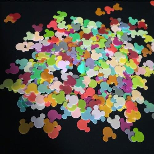 50g/Lot Cute Mickey Head Glitter Sequins Sewing Garment Accessories Diy Crafts Glitter Paillettes Festival Decoration confetti