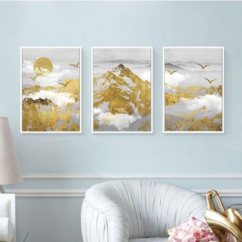 Full Square Round Drill 5D Diy Diamond Painting Scenic 3pcs Diamond Mosaic Sale Diamond Embroidery Mountain Wall StickersZP-2206