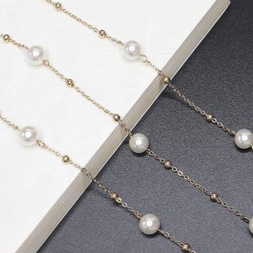 Imitation Pearls Eyeglasses Lanyard Strap Necklace Sunglasses Handmake Glasses Chain For Party Gifts