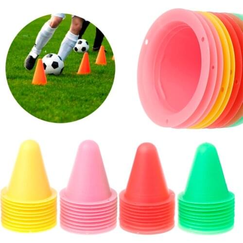 10pcs inline skating Skateboard Mark Cup Soccer Rugby Speed training Equipment Space Marker Cones Slalom Roller skate pile cup