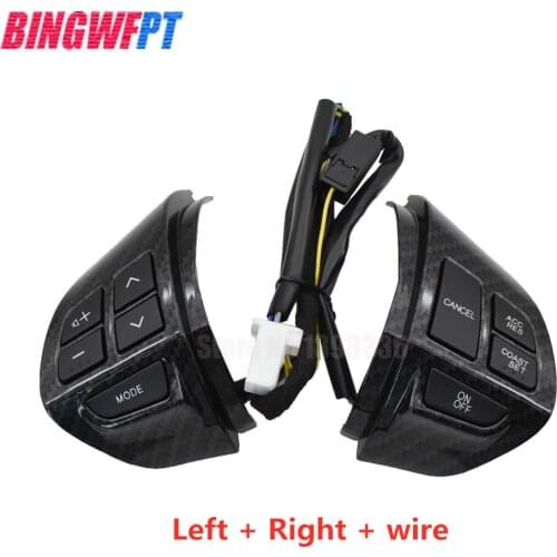 Carbon fibre Multifunction Steering Wheel Button Cruise Control Switch For Mitsubishi ASX 2007-2012 Outlander