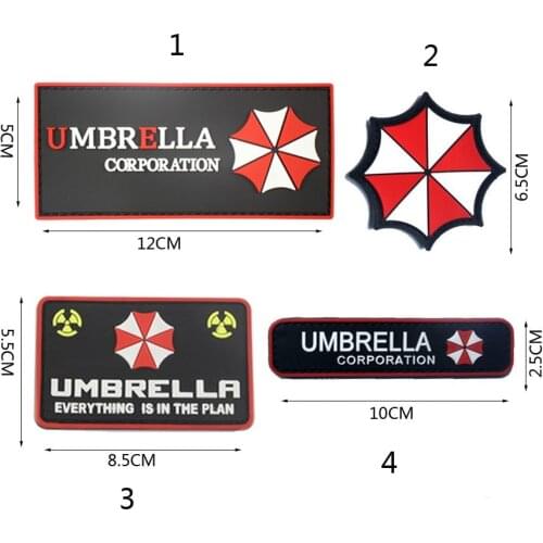 UMBRELLA HAZARD Hook & Loop PATCH BADGE PVC