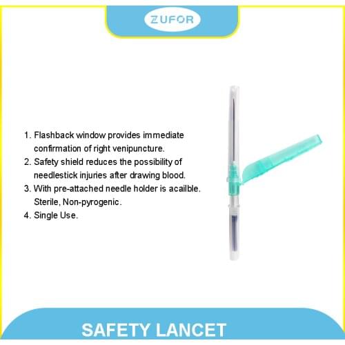 21G 1 inch Disposable Sterile Safety Multi-sample Needle Used for venous blood collection
