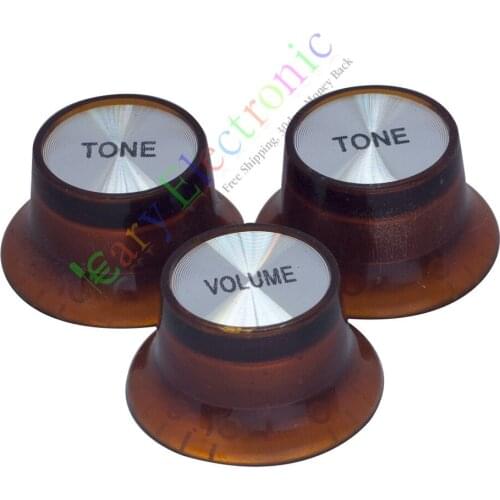 Wholesale and retail 1set 26mm Brown knob Guitar tube potentiometer cap Volume Tone audio part amp free shipping