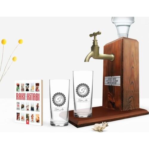 Personalized Colorful Printed Is Dual Arrack Cup Wood Rack Stand and Mobile Book Gift Seti-2