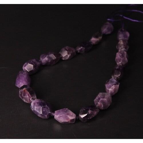 15.5"/strand Freeform Cut Dark Amethysts Faceted Nugget Pendants,Natural Quartz Loose Bead for Necklace Bracelat Jewelry Making