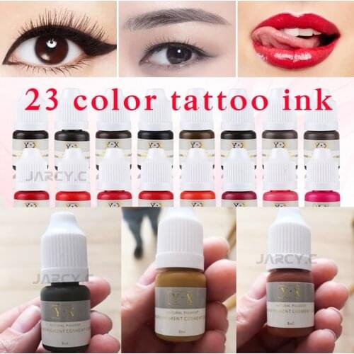 Semi Permanent Makeup Eyebrow Tattoo Ink Micropigment Lips Eye Line Tattoo Color Microblading Pigment 22 Color For Tattoo Art