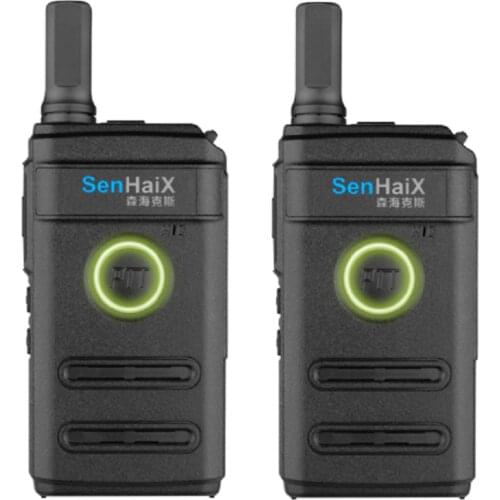1 Pair SenHaiX 1410 Ultra Slim Two Way Radio Mini Pocket Walkie Talkie Indoor Bank restaurant Hospital School Mall Interphone