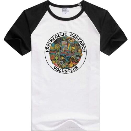 Psychedelic Research Volunteer short sleeve casual Men Women T-shirt Comfortable Tshirt Cool Print Tops Fashion GA995
