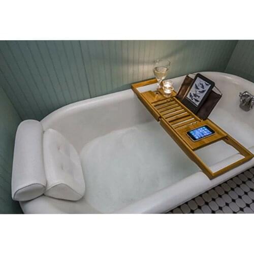 Luxury Home Bath Pillow Deep Cushion Non Slip Luxury Bathtub Neck Support Suction Cup Bath Cushion