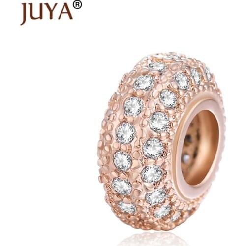 Luxury AAA Zircon Rhinestone Round Spacer Beads For Jewelry Making DIY Bracelets Necklaces Accessories Handmade Jewellery