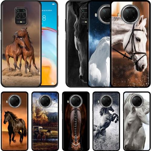 Horse Animal Silicone Phone Case For Fundas Redmi Note 9S 9 8 2021 9A 9C 8T 9T 10 Pro 7 7A 8A 6 6A 4G TPU Shell Cover