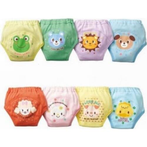 1Pcs Cute Baby Diapers Reusable Nappies Cloth Diaper Washable Infants Children Baby Cotton Training Pants Panties Nappy Changing