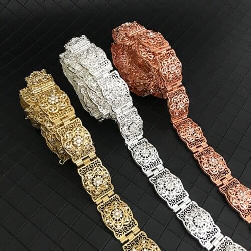 Algerias new fashion girdle Abaya robe girdle with crystal Moroccan wedding jewelry