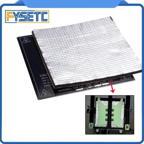 1PC 200*200*10mm Heating Bed Heat Insulation Cotton Foil Self-adhesive Insulation Cotton Sticker 10mm thickness 3D Printer