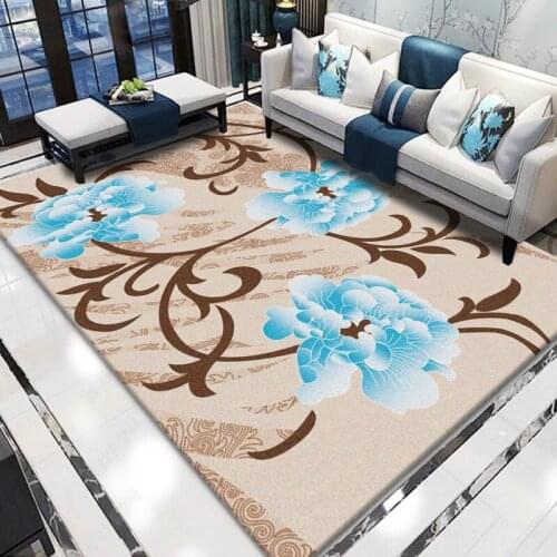 Three-dimensional printing new Chinese classical printing carpet washable carpet living room carpet living room bedroom floor ma