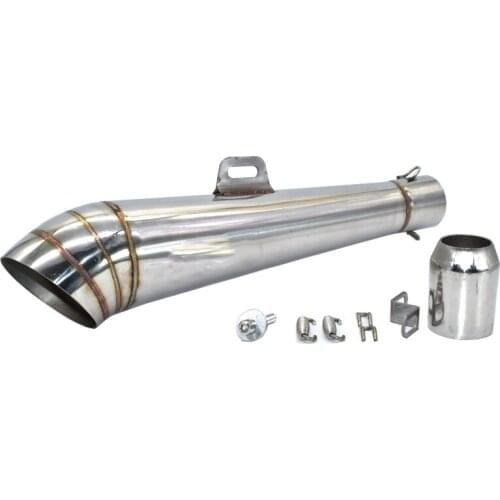 51mm Universal Motorcycle muffler escape moto exhaust with db killer muffler stickers for Z800 XMAX300 FZ8 RC390 ninja400 atv