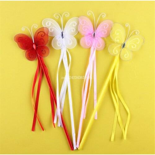 500pcs Butterfly Fairy Wand Girls Princess Magic Sticks Birthday Supplies Party Wedding Favors and Christmas Gifts
