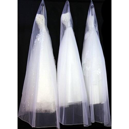 High-grade Lengthen 2M 2.5M Soft Tulle Wedding Dress Dust Cover Breathable Mesh Yarn Garment Wedding Tuxedo Robe Protect FC100