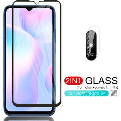 2-in-1 camera lens protective glass for xiaomi redmi 9a 9 a a9 safety glass redmy 9a redmi9a 6.53'' phone protective film cover