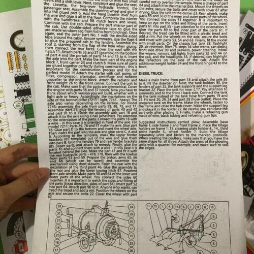 1:32 DIY Czech Zetor 7745-7211 Tractor Card Model Building Manual Sets Machinery Educational Agricultural Car Model Toy N1X7