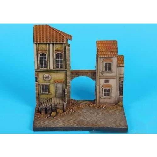 1/72 resin die-casting scene layout props gray model on-site house building platform free shipping (14×9×14) mm