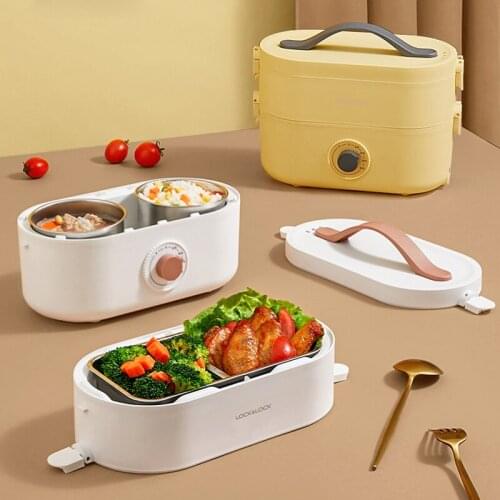 1.2L Portable Electric Lunch Meals Double layer Heating Box Rice Cooker 316 stainless steel liner Constant Temperature Heating