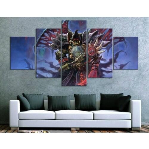 5 Piece Hearthstone Heroes Game Poster Hanging Hang Pictures In The Living Room Decorative Picture