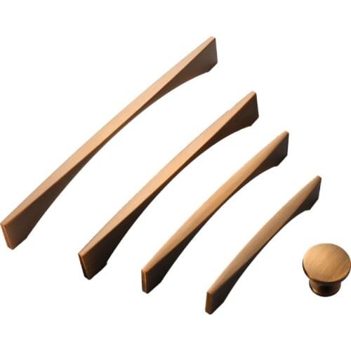 American Classical Drawer Handle European Antique Coffee Yellow Bronze Handle Wine Cabinet Cupboard Wardrobe Door Pull