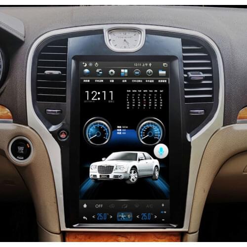 13.3'' Tesla Vertical Screen Android 9.0 PX6 4G+64G Navigation Radio Car DVD Player For Chrysler 300/300C with CarPlay DSP