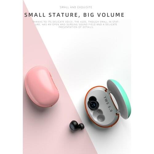 X20s TWS 6D Dynamic Music Headset Wireless Bluetooth 5.0 Earphones Stereo Audio Noise Cancel IPX5 Waterproof Power Bank