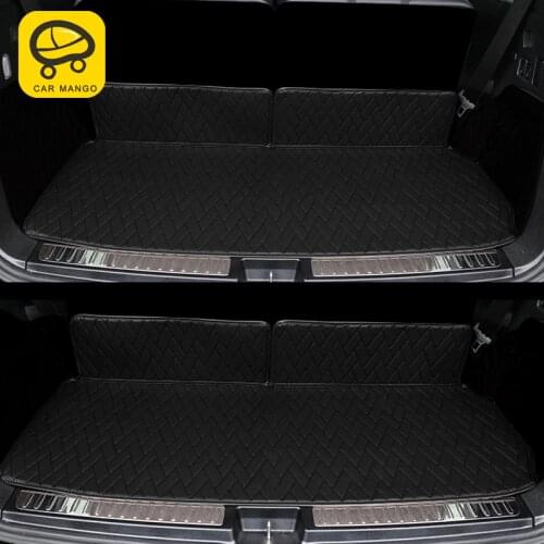 CarManGo For Mercedes Benz GLS X166 2016-2019 Car Styling Leather Trunk Floor Mat Pad Cushions Cargo Liner Interior Accessories