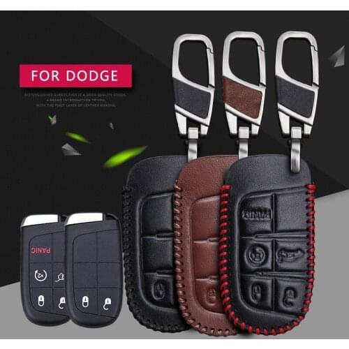 Remote Smart Car Key Case Cover For Dodge Caliber Journey Caravan Charger RAM Nitro Stratus Auto Key Fob Holder Shell Bag Chains