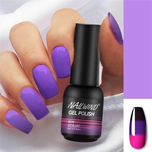 Nail Polish 8ml Hybrid Varnish Manicure Art Semi Permanent Need UV LED Nail Art Base Top Coat Gel Nail Polish