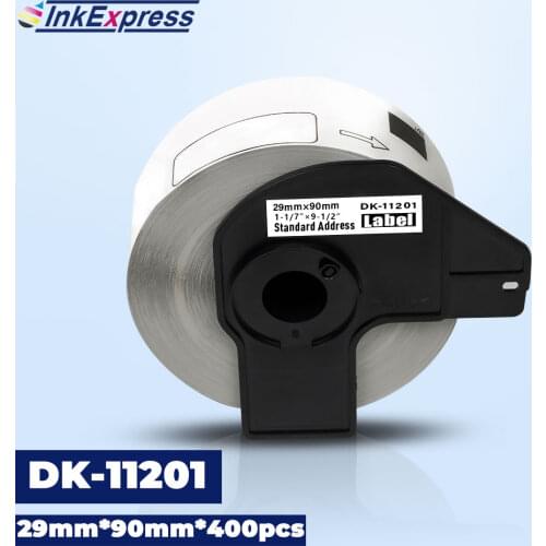 InkExpress DK-11201 Standard White Paper Address Labels 29*90mm Label Rolls Thermal Paper Compatible For Brother DK-1201 Labels