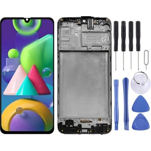 IPartsBuy for Samsung Galaxy M21 SM-M215 Original LCD Screen and Digitizer Full Assembly With Frame
