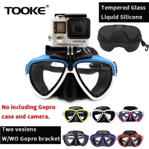 Diving Anti-fog Mask Scuba Dive Snorkel Swimming Googgles Tempered Glasses for GoPro Hero 9 8 7 6 5 4 Max Osmo Action