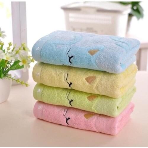 Cute Cat Print Towel Soft Microfiber Cotton Baby Infant Newborn Washcloth Bath Towels Kitten Reusable Child Feeding Cloth 1pcs