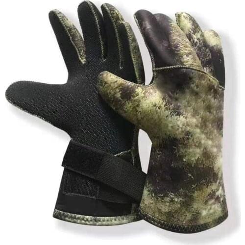 Myledi 3mm Neoprene Camouflage Diving Gloves Spearfishing Swimming Scuba Diving Gloves Adult Men Womens Winter Keep Warm Gloves