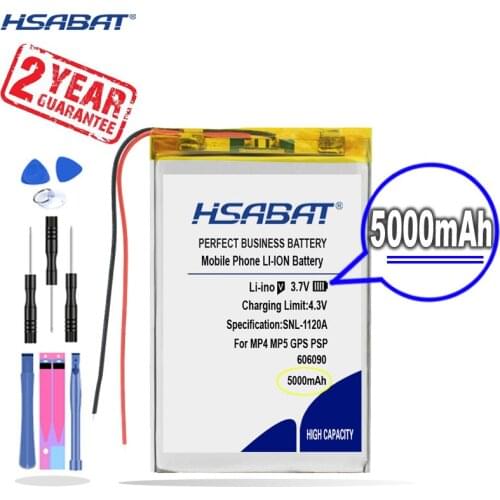 New Arrival [ HSABAT ] 5000mAh 606090 Replacement Battery for GPS MP4 Camera Power Bank Tablet Electric Toys PAD DVD