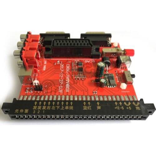 12V JAMMA CBOX Converter Board TO DB15P Joypad SNK Gamepad With Saturn & SCART Output For JAMMA PCB Pandora box IGS Motherboard