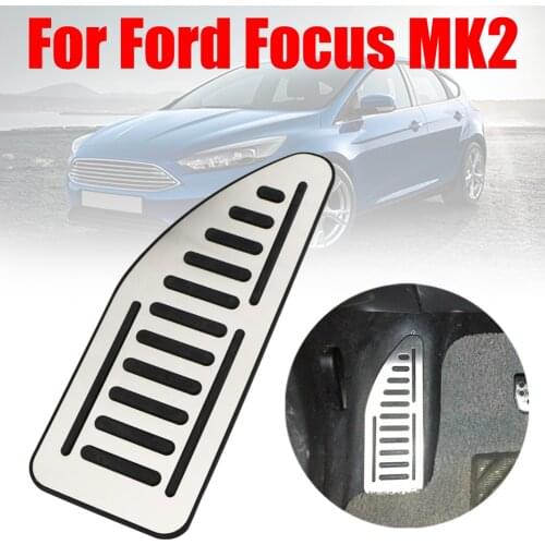 Stainless Steel Footplate Foot Rest Cover Car Pedal for Ford Focus 2 MK2 Kuga Escape Foot Rest Cover Pad Pedals Car Accessories