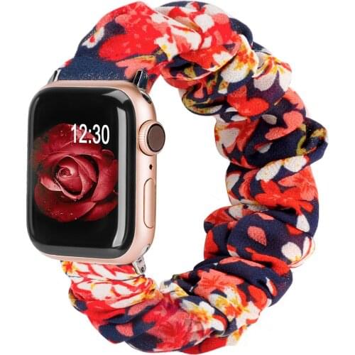 Scrunchie Strap for apple watch 6 band 44mm 40mm correa iwatch bands 42mm 38mm bracelet watchband for series 6 SE 5 4 3 42 44 mm