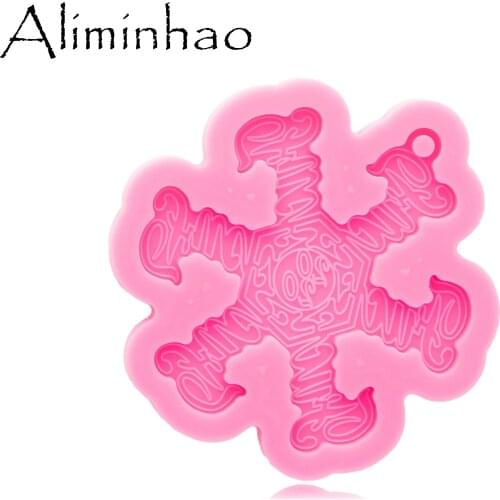 DY0841 Super Shiny 2020 Snowflake Shape Resin Molds - Epoxy Silicone Molds - Silicon Mold Making Keychain Accessories