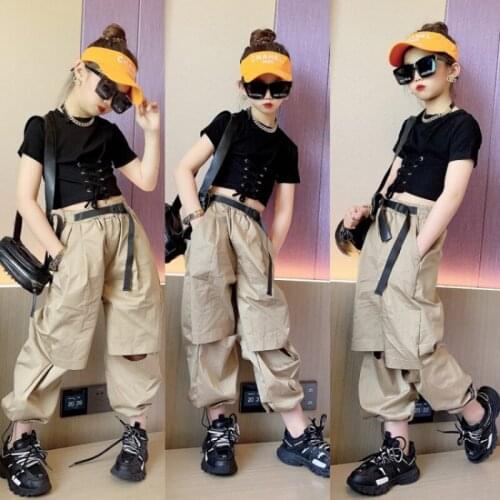 High-quality Girl and Boy Overalls Thin Section 2021 Summer Dress Korean Version of The Hole Drawstring Trousers Kids Clothes