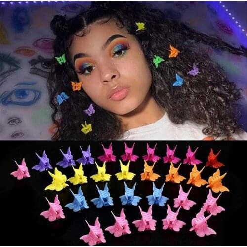 20/50/100PC Mixed Color Fashion Butterfly Hair Claws Mini Hairpins For Kids Baby Women Girls Cute Headdress Hair Accessories