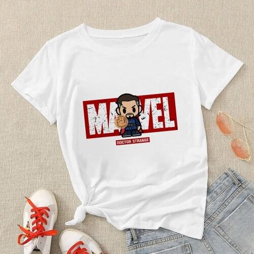 Doctor Strange Marvel Woman T-shirt Urbano Streetwear Hipster Camiseta Mujer Summer 2021 Ropa Aesthetic Womens T Shirt Edgy
