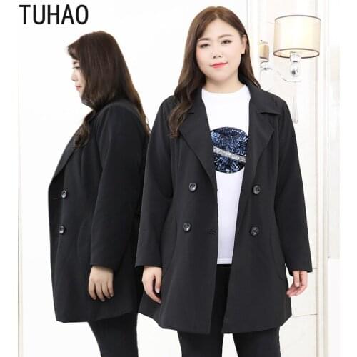 TUHAO Plus Size 10XL 9XL 8XL 7XL Womens Blazer BLACK Blazers Coat Slim Office Lady Jacket Female Suit Blazer Femme Jackets