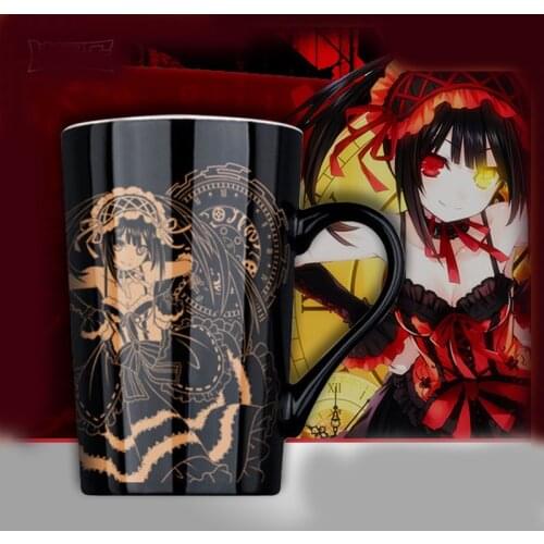 1pcs Hot Anime Cartoon Tokisaki Kurumi DATE A LIVE Printed Coffee Mug Water Milk Cup Cosplay Prop Women Men Gift