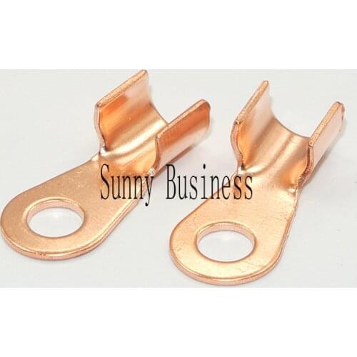 10pcs/lot 200A 250A Battery Cable Connector Circular 10.2mm Splice Crimp Ring Terminal Cable Copper Lug OT-200A OT-250A